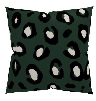 Green Cheetah Decorative Pillow and Insert
